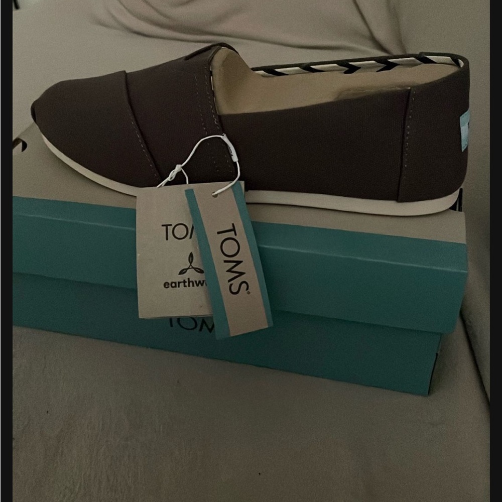 Toms Earthy Brown Canvas Slip-Ons